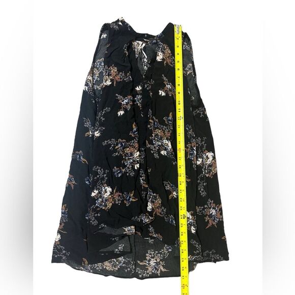 Free People Snap Out Of It Mini Swing Dress Choker Black Floral Medium - Picture 8 of 9